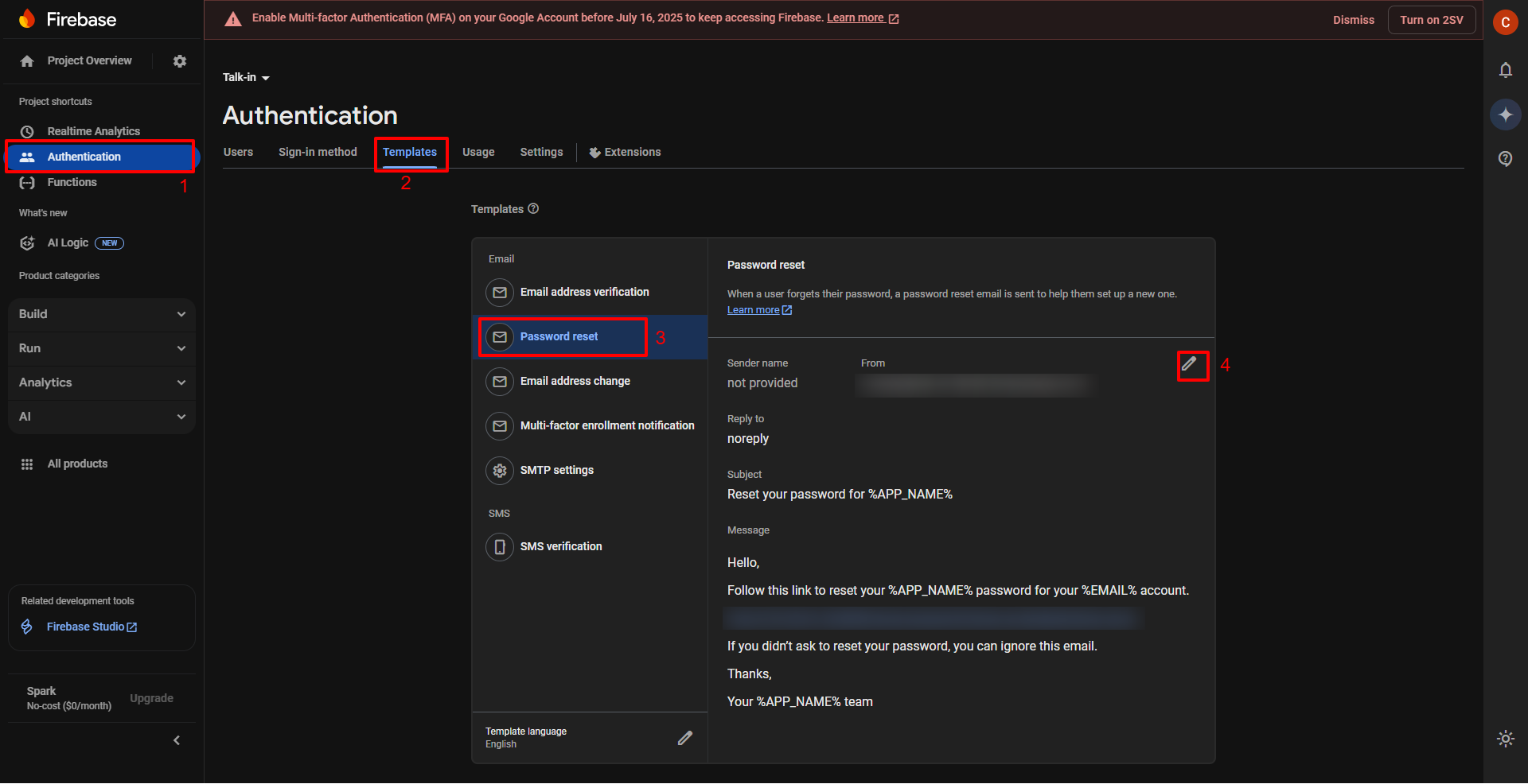 firebase setup