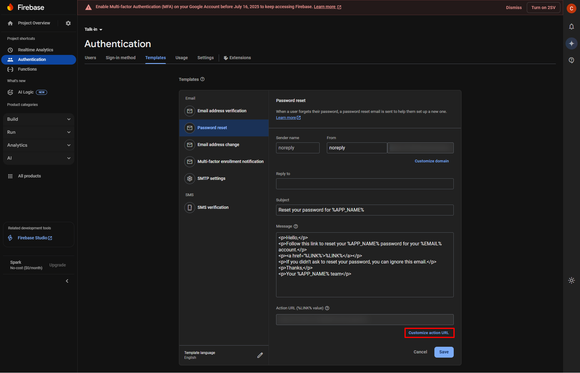 firebase setup