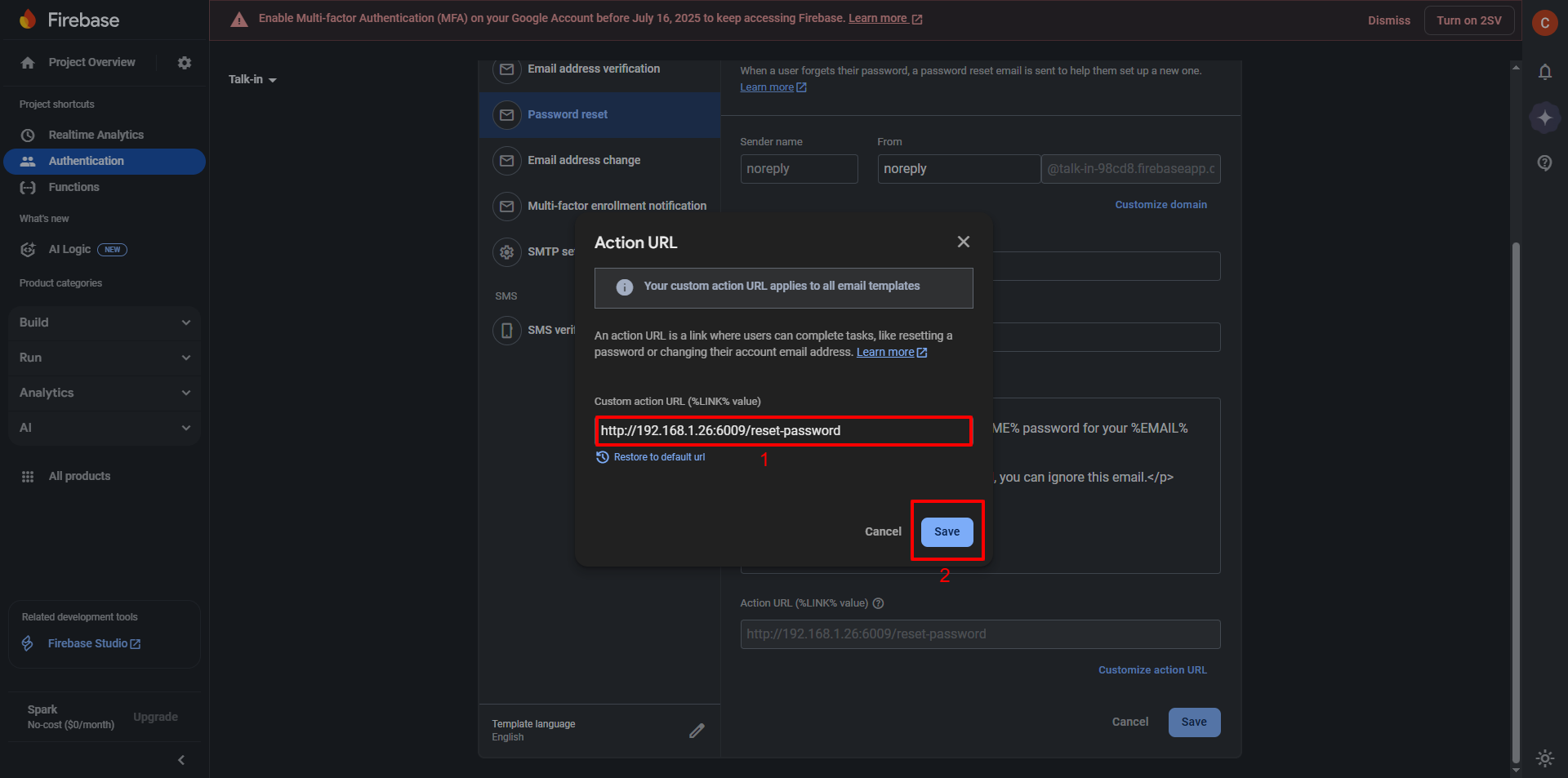 firebase setup