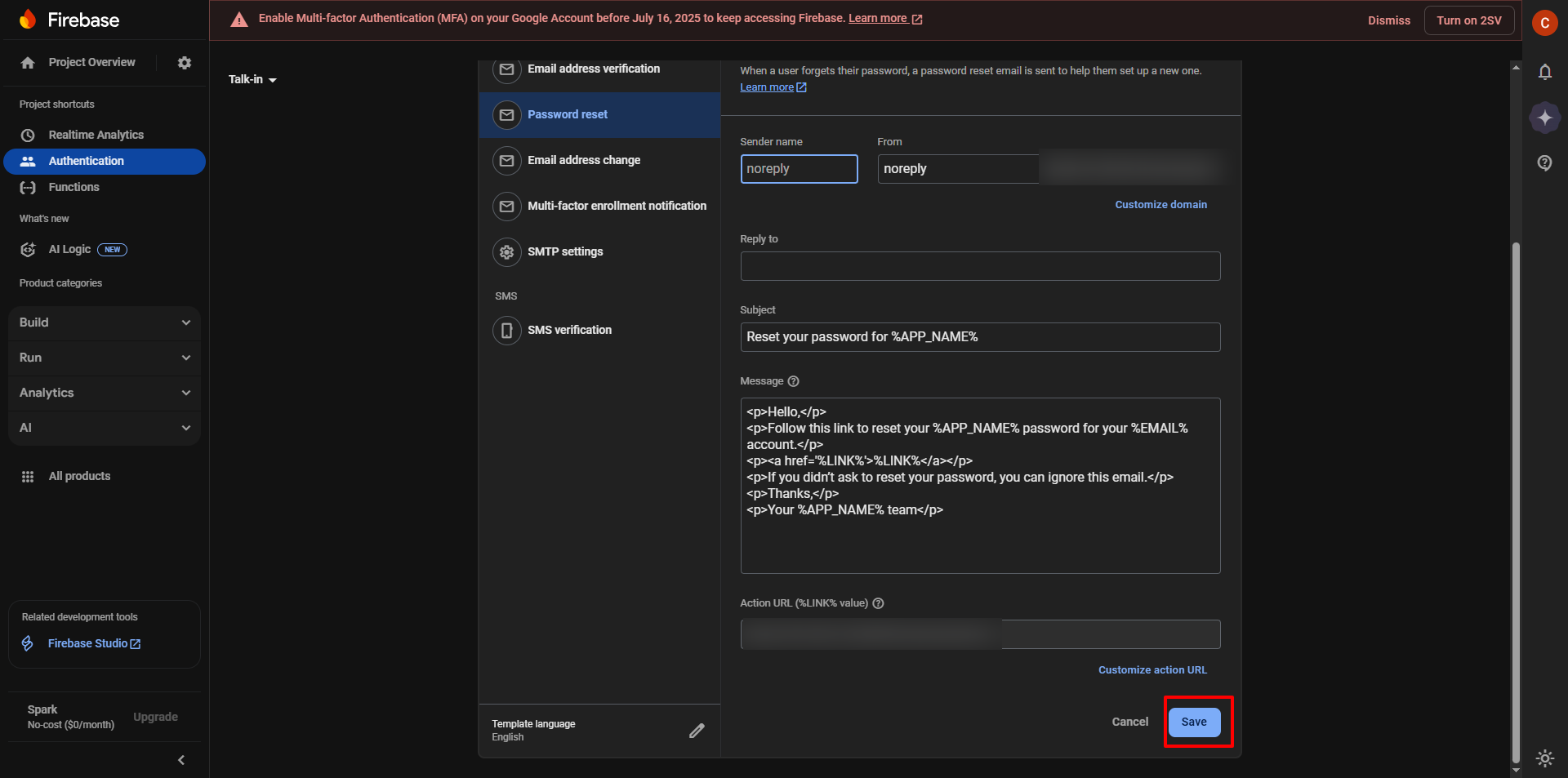 firebase setup